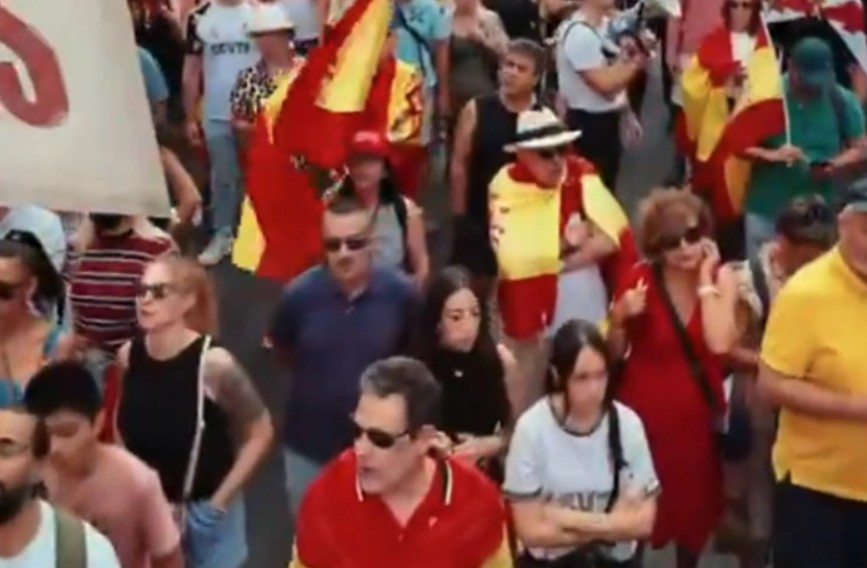 Антивладин протест во Мадрид